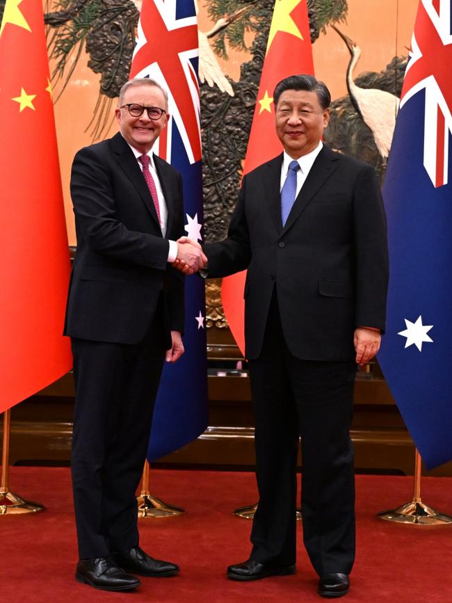 Anthony Albanese and Xi Jinping