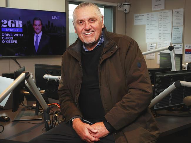 Ray Hadley pictured in the 2GB studios before his retirement. Picture: Rohan Kelly