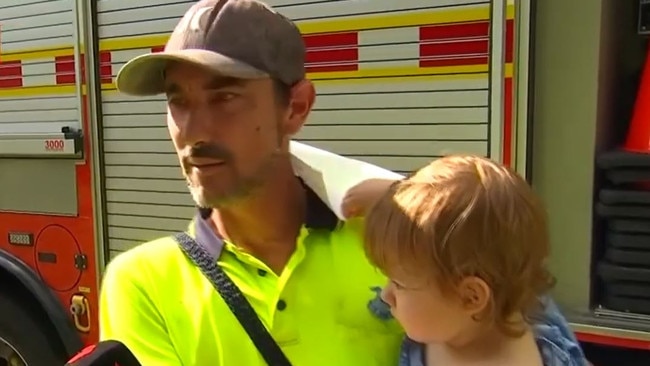 Luke Graham told 7NEWS he was relieved his daughter and wife were okay. Photo: 7NEWS Sunshine Coast.