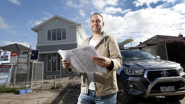 Joseph Clifford is moving to the Bellarine Peninsula, where can afford to build a new home on a large plot, instead of investing in a two-bedroom apartment in the CBD. Picture: Yuri Kouzmin