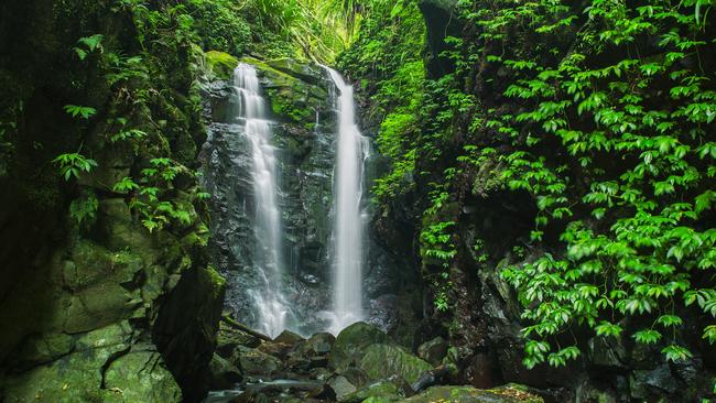 Magical hiking trails await throughout many of these winter getaways including this Waterfall in Lamington National Park at O’Reilly’s Rainforest Retreat.