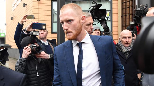 Ben Stokes leaves court in Bristol in February 2018 during his trial. He was later acquitted of the affray charges Picture: AFP