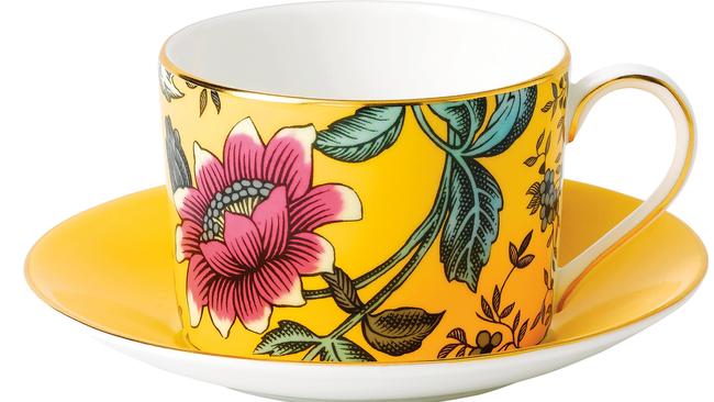 Wedgwood wonderlust yellow tea cup.