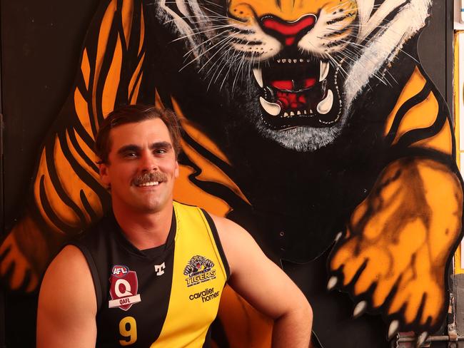 Former Southport Sharks star midfielder Andrew Boston has signed with the Labrador Tigers for 2022. Andrew Boston in the Labrador Tigers jersey at the club .. Picture Glenn Hampson