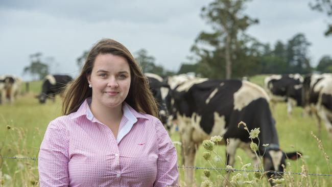 Kristen Davis is a winner of the UDV dairy scholarship trip to New Zealand. She's attending a course at Ellinbank Research Farm. PICTURE: ZOE PHILLIPS