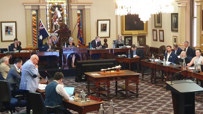 A meeting of the Adelaide City Council meeting at the Adelaide Town Hall. Picture: Colin James