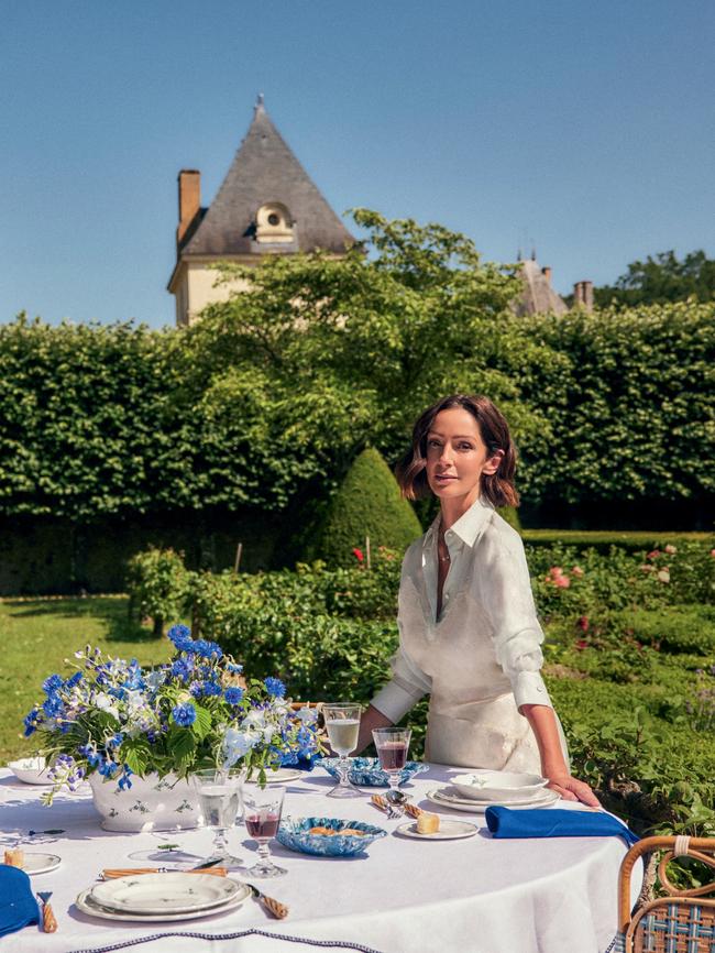 Zoë de Givenchy at her family’s majestic Loire Valley estate Château du Jonchet. De Givenchy wears Fendi and Bulgari jewellery.Photography: Darren McDonald. Styling: Triona Singh.