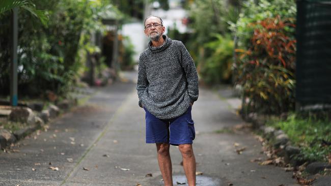 Despite applying for dozens of rental properties Chris Hunt is currently sharing a one bedroom villa at the Cairns Villa and Leisure Park in Manoora. Picture: Brendan Radke