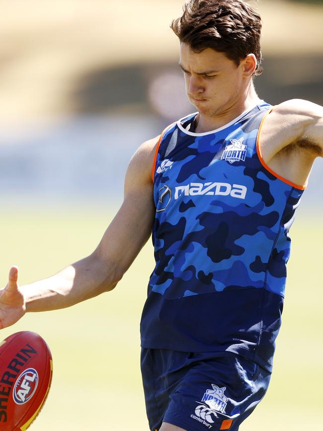 Luke Davies-Uniacke at North Melbourne training.