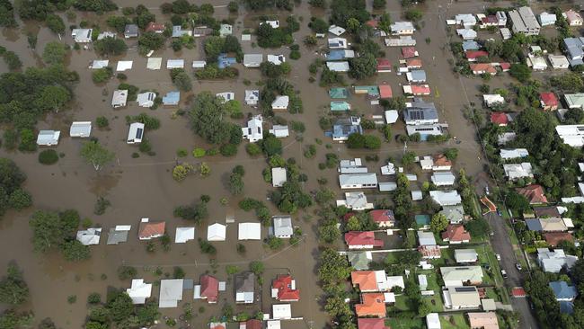 Floods swept through Queensland in February, causing havoc across the state and damaging thousands of homes. Picture: Liam Kidston