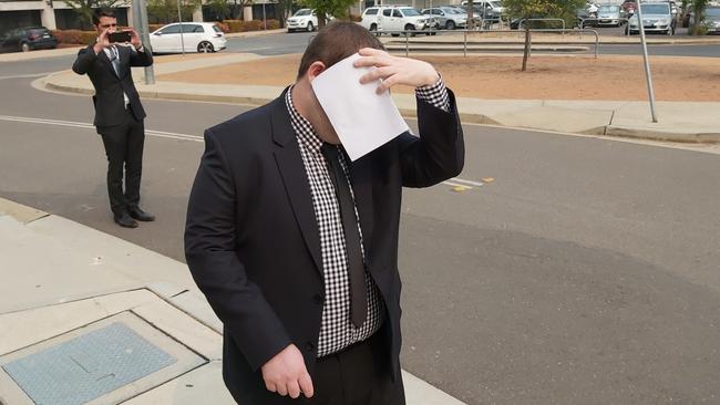 James Stuart Logue, 29, leaves the ACT Magistrates Court last month. Picture: Craig Dunlop