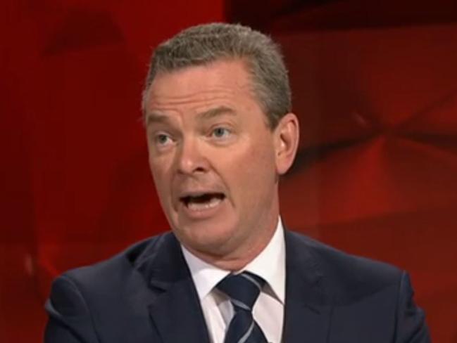 Christopher Pyne insisted everything was fine after the “secret leaked tape”.