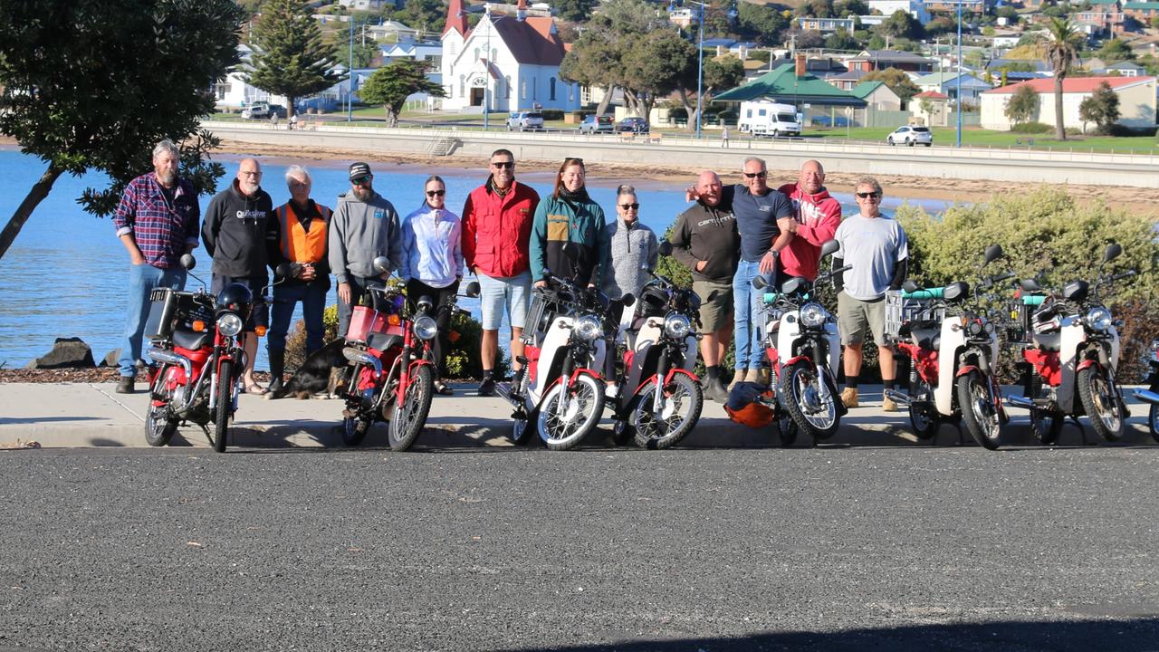 Penguin Posties gearing up: The newly formed social group will host short rides for postie bike riders at the end of each month. Picture: Elise Kaine