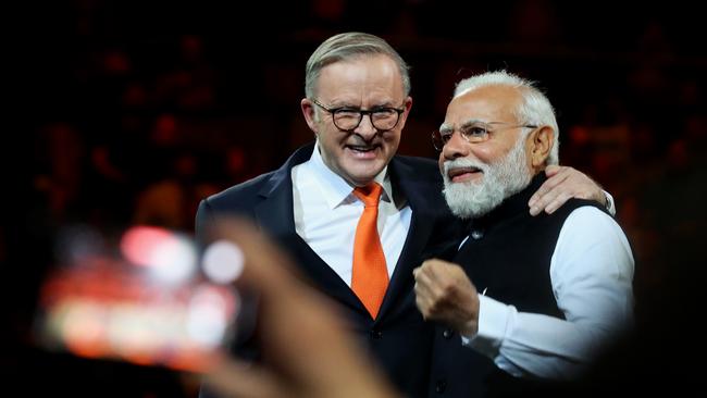 Talks between Anthony Albanese and Narendra Modi will get under way today. Picture: Lisa Maree Williams/Getty Images