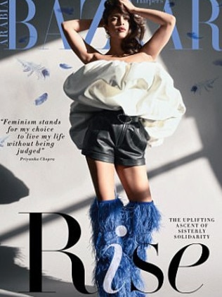 Priyanka Chopra on the cover of Harper's Bazaar Arabia. Picture: Harper’s Bazaar