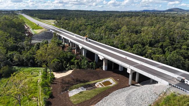 Shrouded road signs have been erected at each end of the final stretch of the Cooroy to Curra Bruce Hwy Bypass, and the entire route now comes up on Google Maps, but when will it actually open?