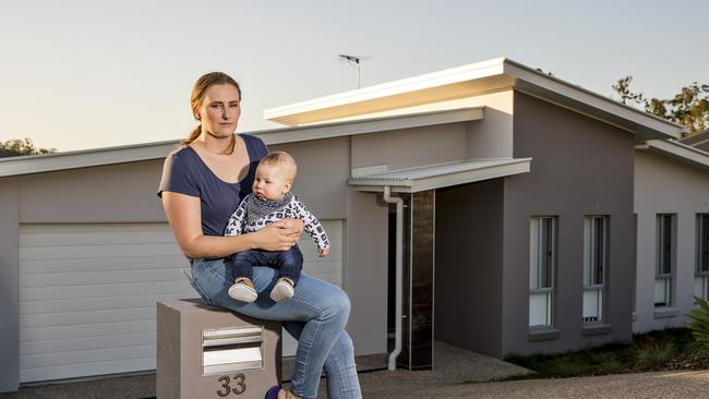 Valarie Kargar with her son Patrick, who built their home with Q1 Homes. Picture: Jerad Williams