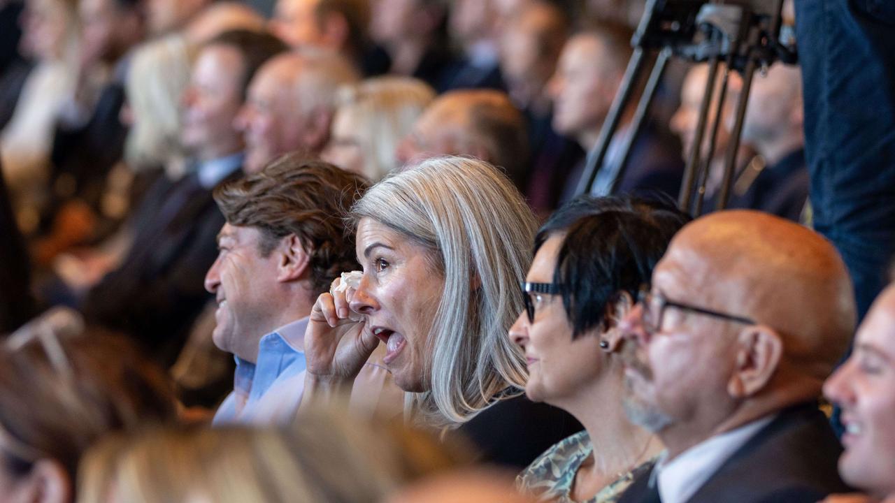 Many of the hundreds of attendees were moved to tears, but they also laughed out loud at stories of Charlie’s life. Picture: NCA NewsWire / Ben Clark