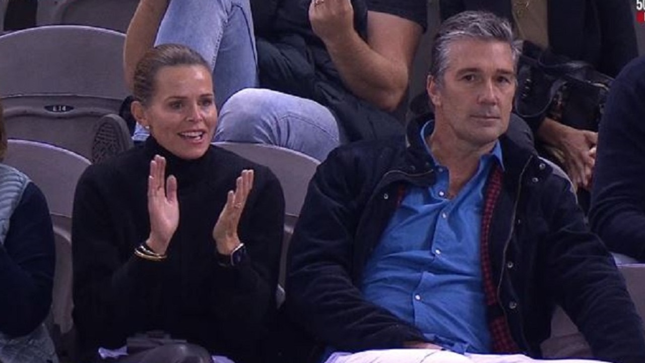 Stephen Silvagni watching his son Jack play for Carlton.