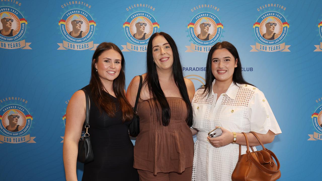 Ellie Lichtwark, Jasmine Boomer & Alexandra Capa at the Star casino . Pic Annette Dew