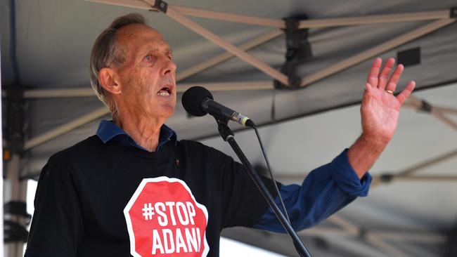 Former Greens leader Bob Brown at a climate rally in Canberra in 2020. Picture: AAP