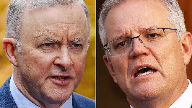 Anthony Albanese and Scott Morrison may find it tough to woo Australians with big-spending promises. Picture: NCA NewsWire