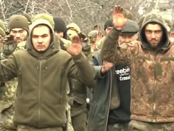 Chilling video as Ukrainian troops ‘surrender’