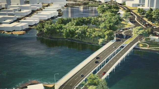 An artist’s impression of Council's proposed Isle of Capri Bridge duplication. Source: Gold Coast City Council