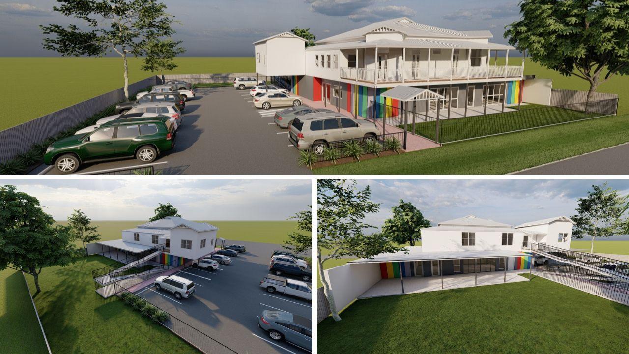 Renders by Dezign Elements for the proposed childcare centre on Denham Street, Allenstown.