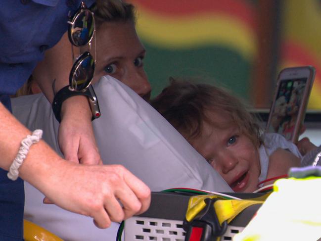 **FEES APPLY***** Two young children have had a “lucky escape” after being hit by a car at Double Bay. Just before 11.30am four crews from NSW Ambulance went to the intersection of Knox St and New South Head after reports the children had been hit by a car. Picture: OnScene Bondi