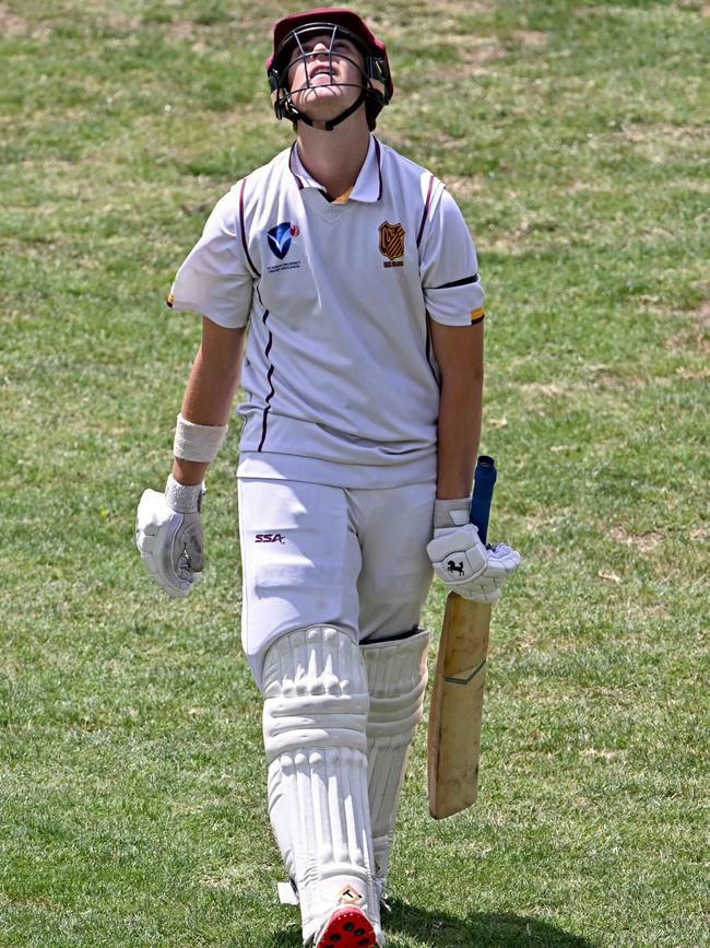 Coburg’s Charlie Carter fell for an impressive 51. Picture: Andy Brownbill