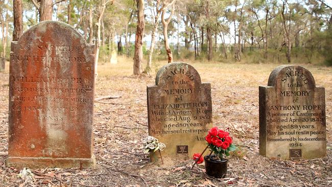 Pictures taken at the Castlereagh Burial ground , one of the most famous western Sydney cemeteries, on Thursday the 12th of October ,2017.The Castlereagh Burial ground  is supposedly haunted by Sarah Simpson  .(AAP Image/Justin Sanson)