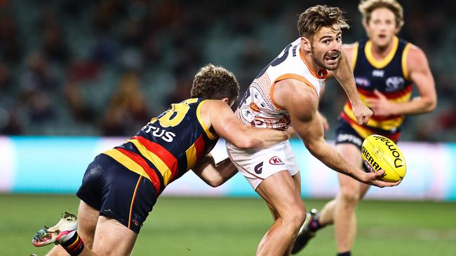 GWS skipper Stephen Coniglio was dropped after his Round 16 performance against Adelaide. Picture: Daniel Kalisz/Getty Images