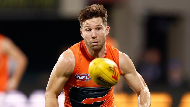 Toby Greene was brilliant again against the Kangaroos. Picture: Michael Willson/AFL Photos via Getty Images