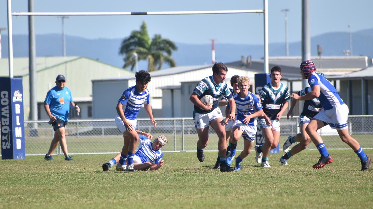 Kody Perry for Mercy College against Ignatius Park in the Cowboys Challenge, 20 July 2021. Picture: Matthew Forrest