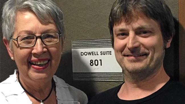 Lismore City Mayor Jenny Dowell outside the suite at The Lismore Hotel in Eau Claire, Wisconsin. Picture: Facebook