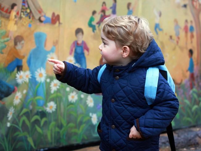 Big day ... William and Kate dropped Prince George off at Westacre Montessori nursery school. Picture: AFP/HRH Duchess of Cambridge