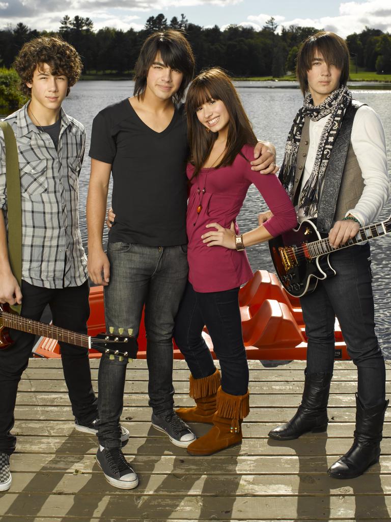 Lovato shot to fame alongside the Jonas Brothers in 2008’s Camp Rock when she was just 15. Picture: Disney Channel/Bob Amico