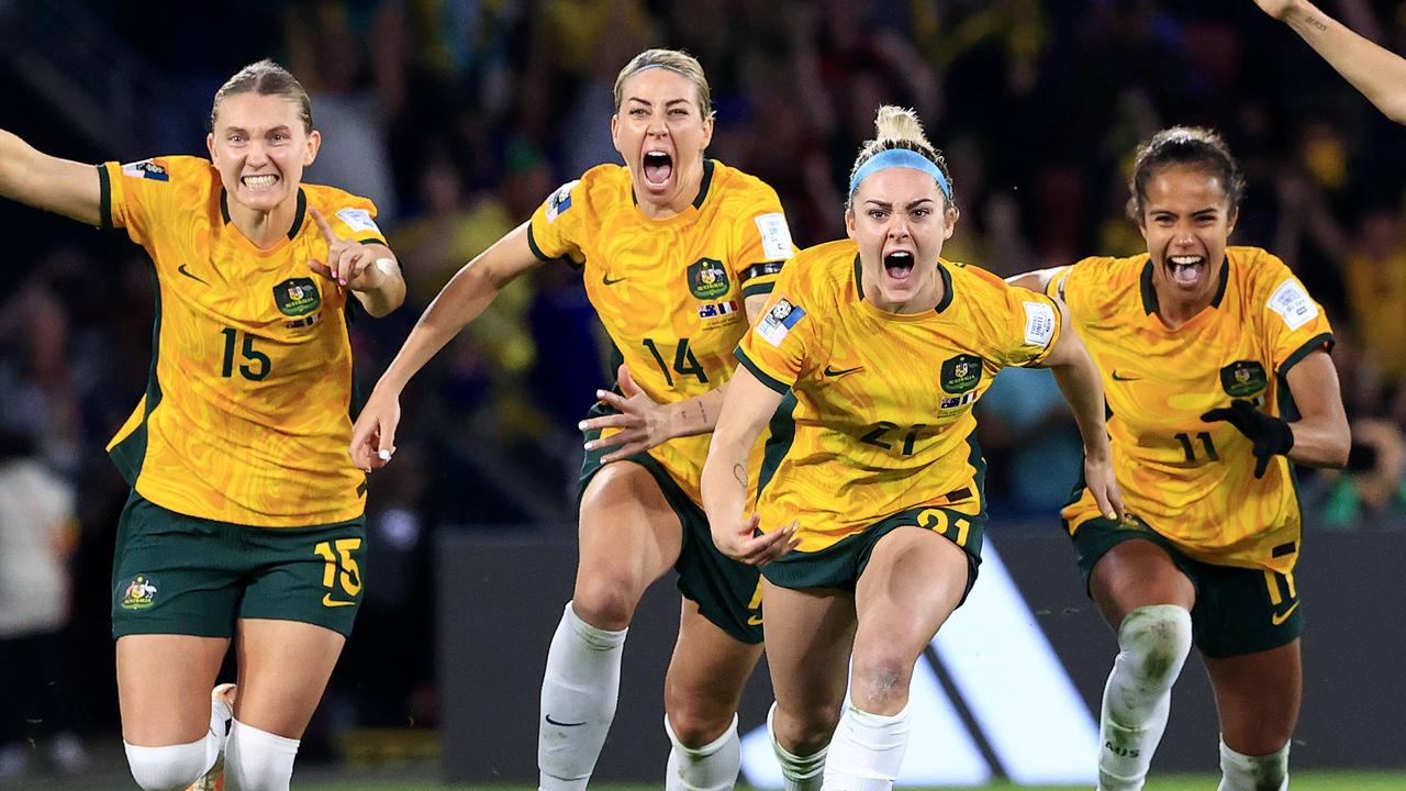 The Matildas’ win was an iconic moment in sport. Pics Adam Head