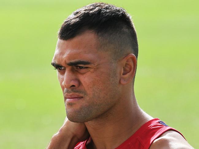 Karmichael Hunt returns to Reds training after cocaine drama. Photo Michael Ross