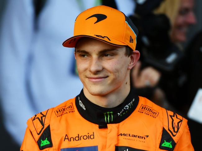 BAKU, AZERBAIJAN - SEPTEMBER 15: Race winner Oscar Piastri of Australia and McLaren looks on in parc ferme during the F1 Grand Prix of Azerbaijan at Baku City Circuit on September 15, 2024 in Baku, Azerbaijan. (Photo by James Sutton/Getty Images)
