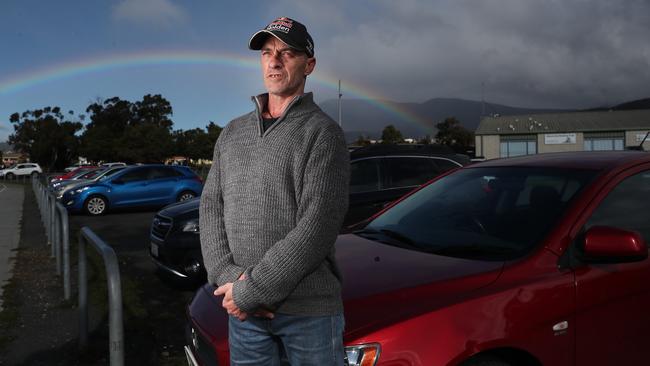 Homeless man Jason Brown who has had to live in his car and couch surf for some time while hoping he will gain a more permanent home. Picture: Nikki Davis-Jones