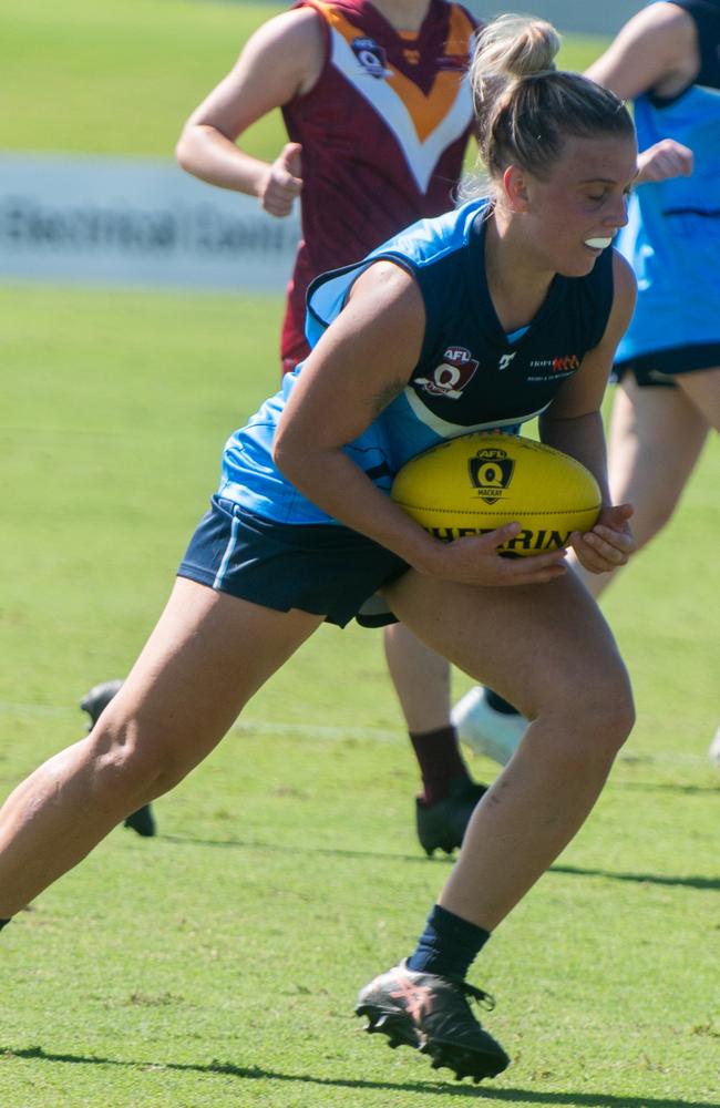 Sarah Larkings AFL Mackay Senior Women City V Country Saturday 11 May 2024 Picture: Michaela Harlow