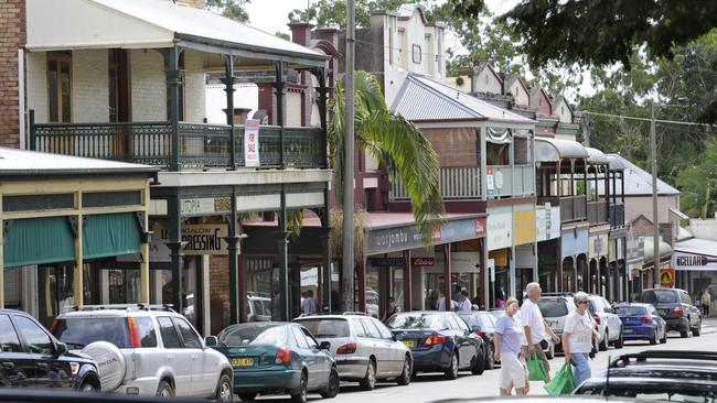 Byron Street at the heritage village of Bangalow in the Byron Shire , NSW, is bustling with antique shops, cafes and galleries. Story by Troy Snook.