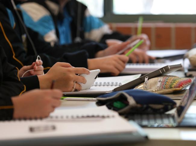 Wesley College students will be required to keep their phones in lockers throughout the school day.