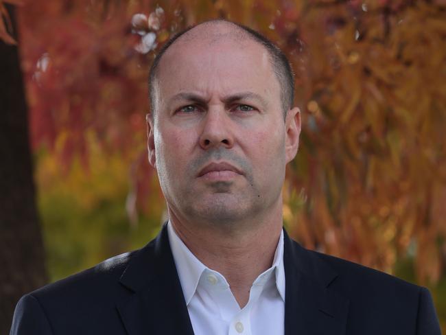 Josh Frydenberg at a child care facility in Narrabundah, Canberra, on Sunday. Picture: Gary Ramage