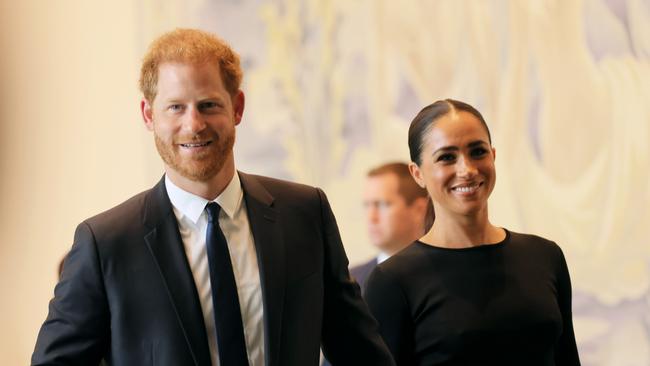 Harry and Meghan arrive at UN headquarters. Credit: Getty Images