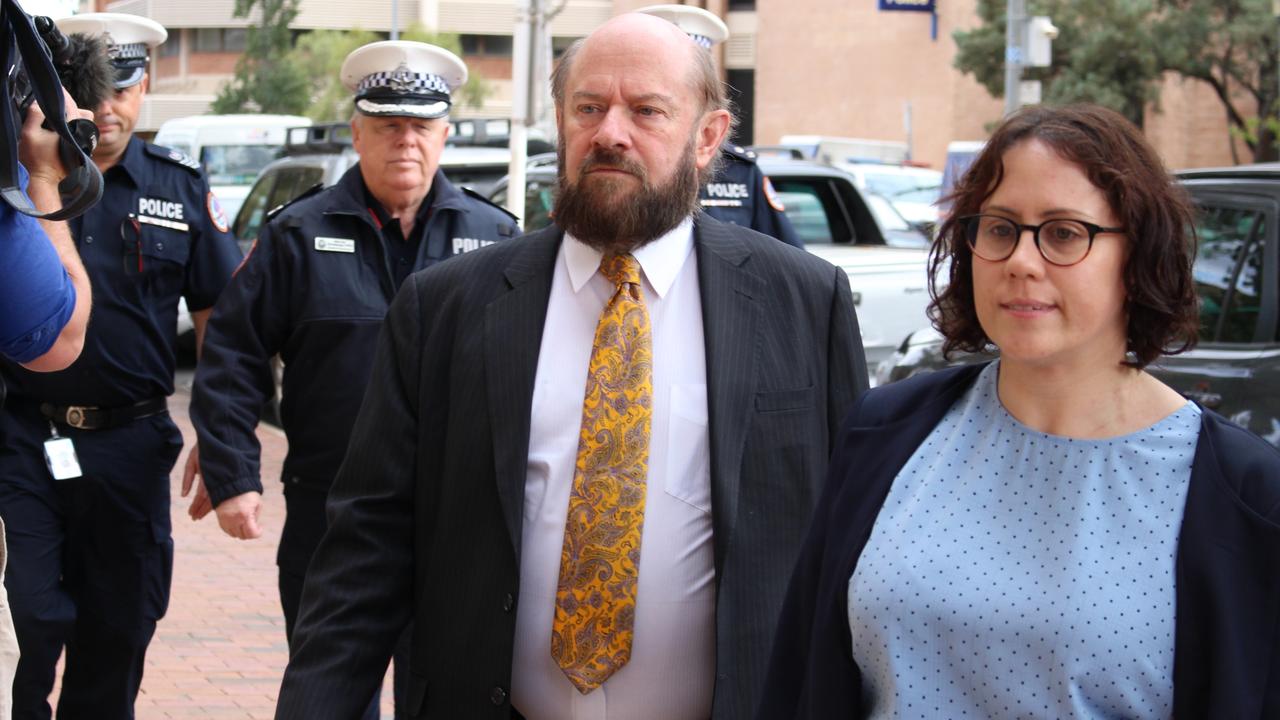 Ian Freckelton QC, for NT Police, entering the Alice Springs Local Court on September 6, 2022 for the inquest into the death of Kumanjayi Walker. Picture: Jason Walls