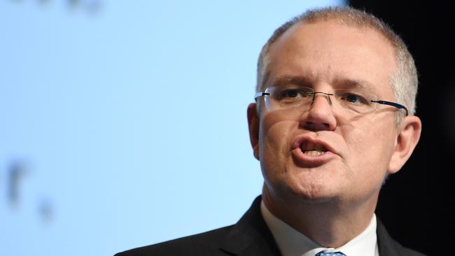 Treasurer Scott Morrison has called on corporate leaders to support the government’s tax cuts. Picture: AAP/Joe Castro