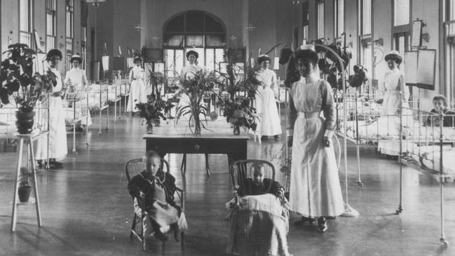 The Snowball Ward at the Children’s Hospital, Carlton; 1908. Picture: Royal Children’s Hospital Archives.